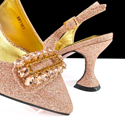 Inspired Elegant Women’s High Heels and Bag African Wedding Party Shoes and Bag–Fashionistas Exclusive Products