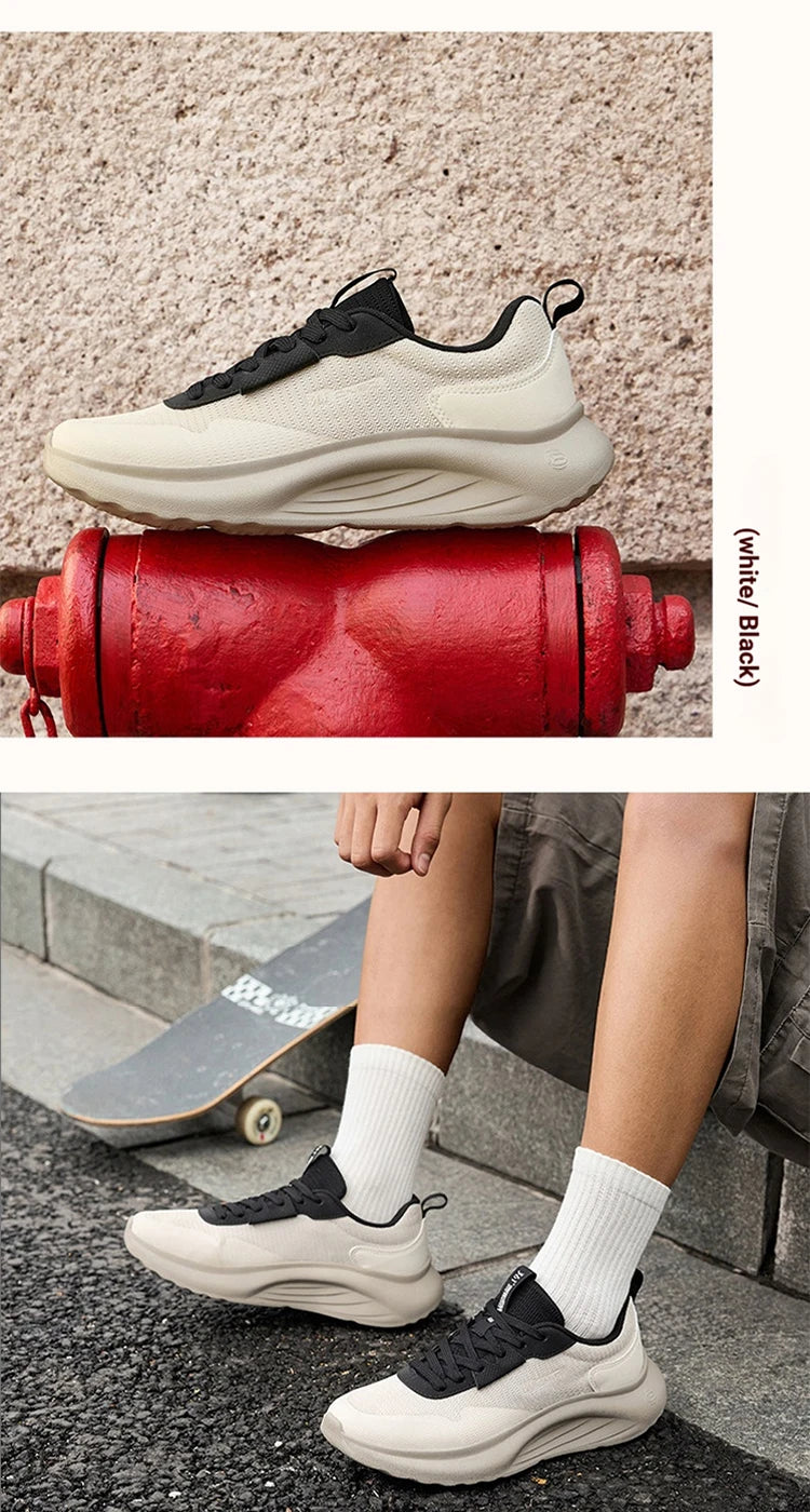 Men's Casual shoes Soft Sole Resilience Comfortable Breathable Pantshoes Black White Mesh Male Sneakers 672616702