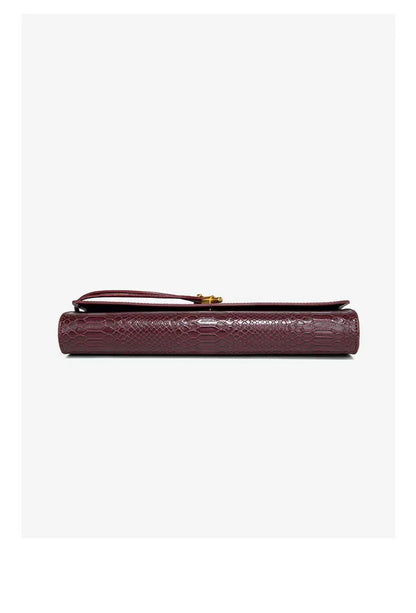 PU Leather Fashion Luxury Top-Handle Bag For Women Evening Handbag Long Purse Crocodile Pattern Crossbody Shoulder Bags