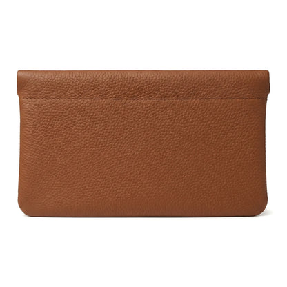 Black/Brown PU Leather Self-Closing Coin Purse No Zipper Mini Pouch Multifunctional Storage Bag for Coin Key Earbud Men Women