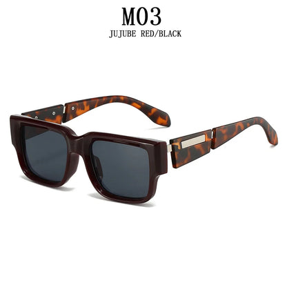 Retro Sunglasses Women Trendy Vintage Square Sunglass Men Fashion Glasses Shades Luxe Lunette Soleil Femme Gafas De Sol Hombre