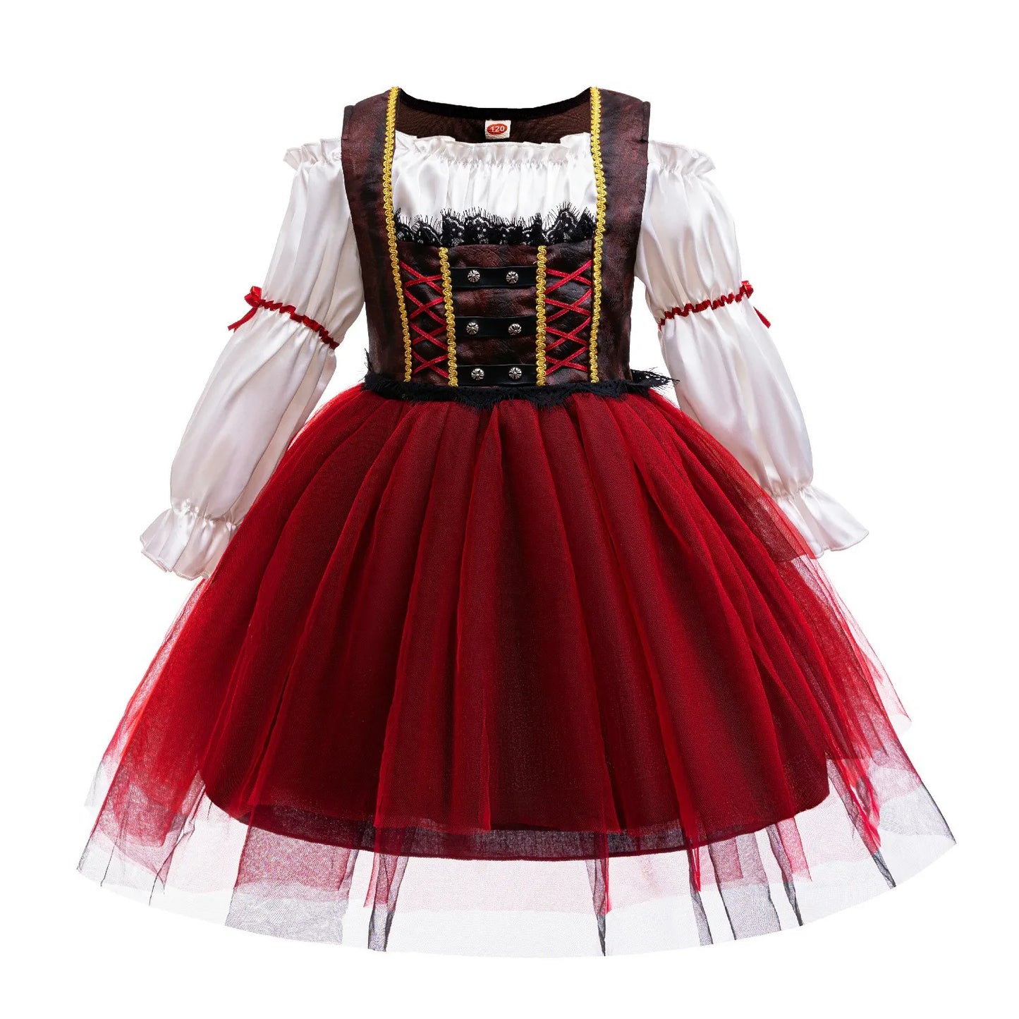 Halloween Girl Pirate Dress Pirates Caribbean Role Playing Costume Children Princess Dress Pirate Captain Performance Costume