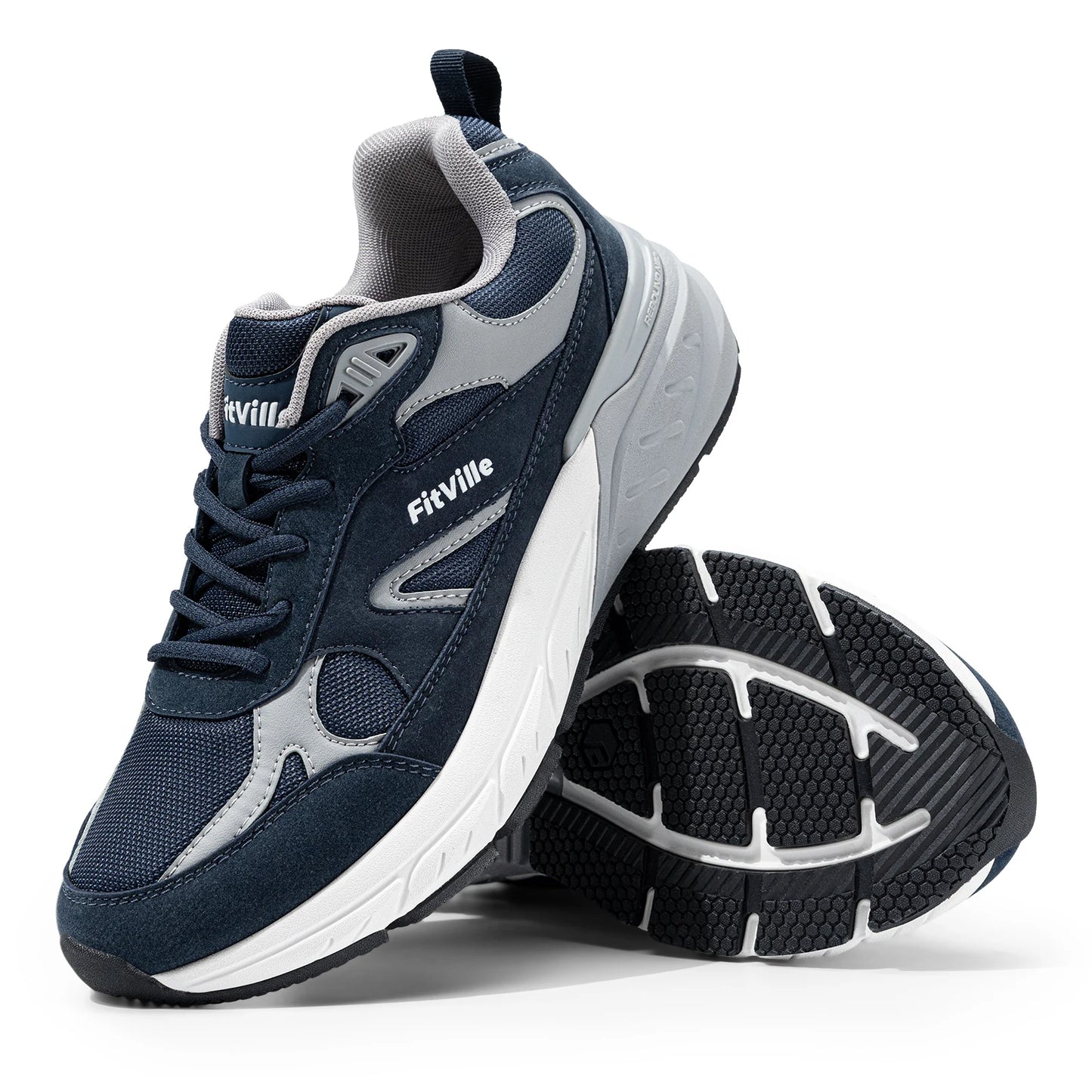 Newest Walking Shoes for Men Wide Width Sneakers with Arch Support for Flat Feet Heel Pain Relief Plantar Fasciitis