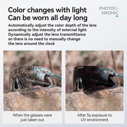 Photochromic Glasses MTB Road Bike Cycling Sunglasses UV400 Protection Outdoor Riding Sports Bicycle Goggles Eyewear