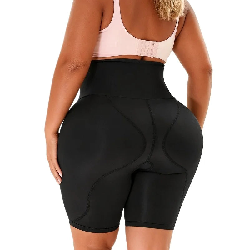 Women's Shapewear Padded Panties Hip Butt Thicker Enhancer Body Shaper Removable 4 Pads Butt Lifter Tummy Control Booty Shorts