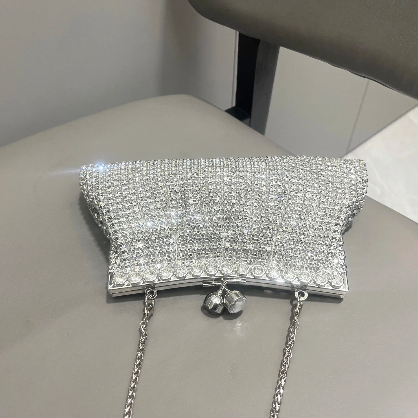 Handle Rhinestones Evening clutch Bag Purses and handbag luxury Designer shiny Crystal Clutch purse bucket bag shoulder bags