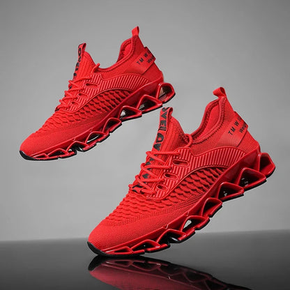 Men's Shoes Autumn Season New Soft Soled Simple Casual Sneakers Shoes Platform Mesh Breathable Lace Up Casual Running Shoes