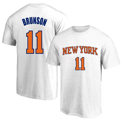 2026 New York Brunson No. 11 T-shirt Men and Women Summer Cotton Y2K Clothing Fashion Round Neck Short Sleeved Shirt Streetwear