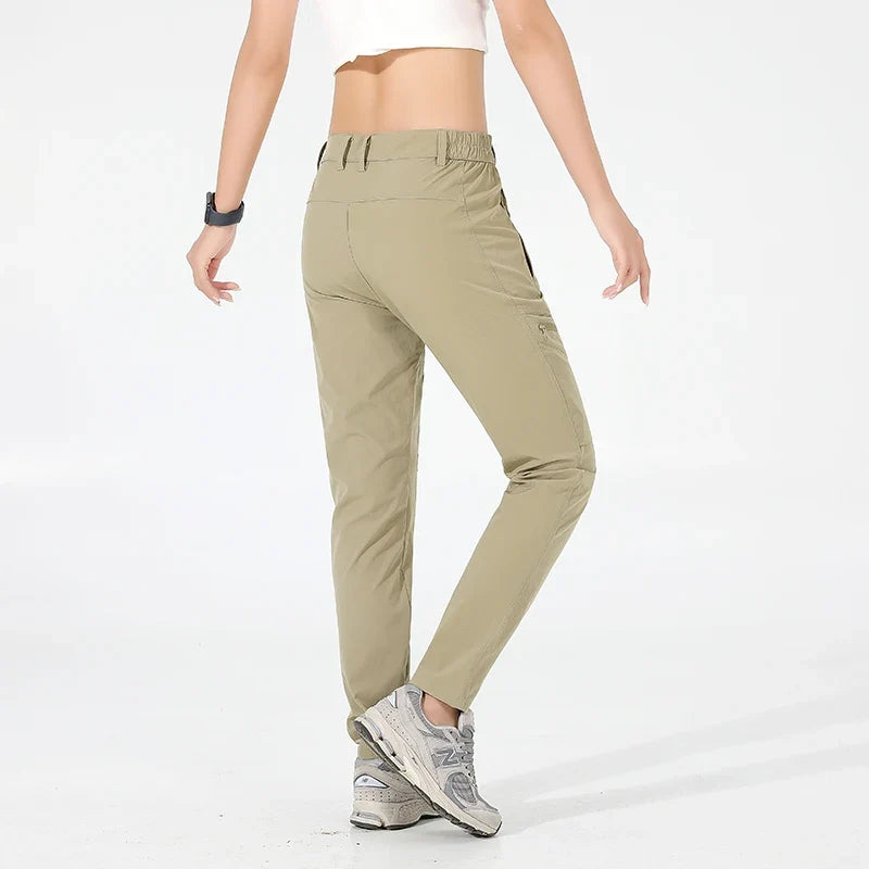 Hiking Pants Women 4-Way Stretch Waterproof Summer Cargo Pants Trekking Climbing Camping Outdoor Sports Mountain Trousers