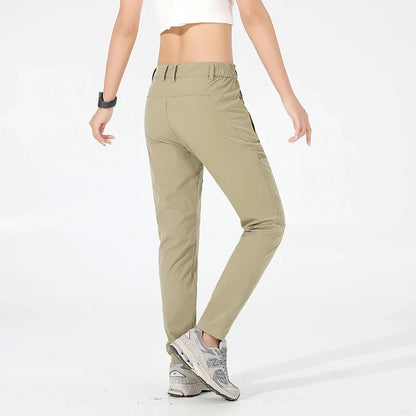 Hiking Pants Women 4-Way Stretch Waterproof Summer Cargo Pants Trekking Climbing Camping Outdoor Sports Mountain Trousers
