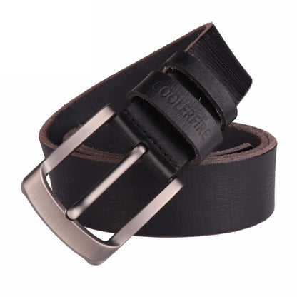 Genuine Leather Belt For Man 100% Real Genuine Cowskin Top Layer Leather Men Belts Designer Fashion High Quality Waistband TM053
