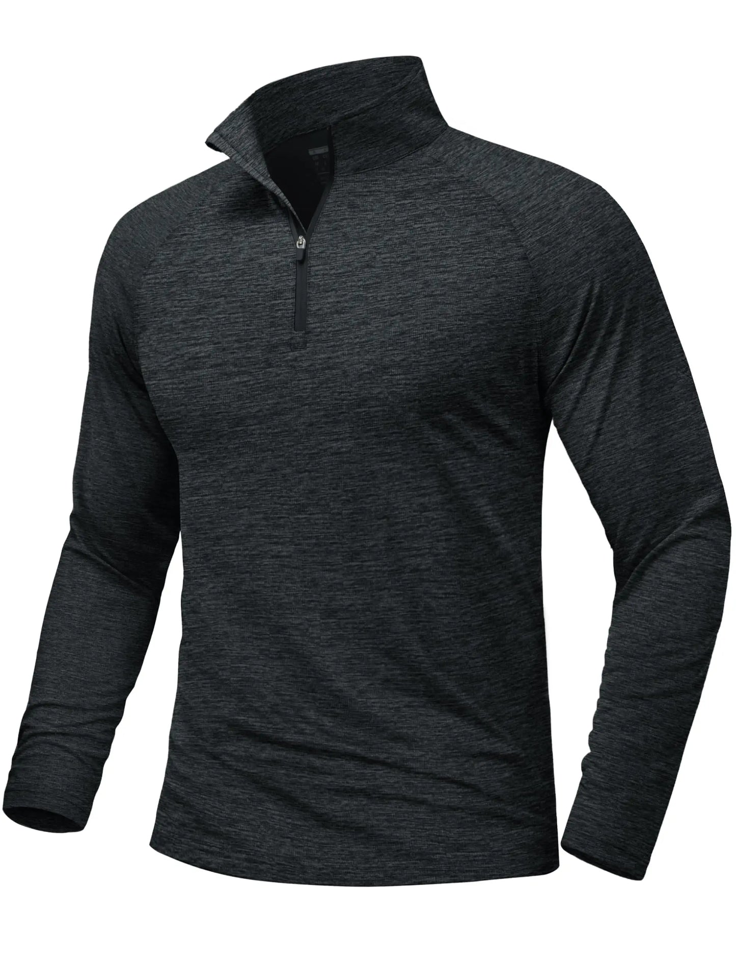 Mens Sun Protection UPF 50+ Long Sleeve Shirt Quarter Zip Pullover Quick Dry Lightweight Fishing Running Rash Guard