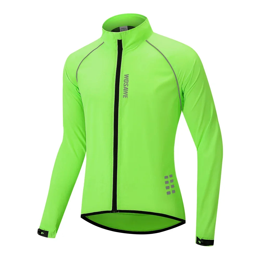 Men's Cycling Windbreaker Wind Jacket Windproof Water Repellent Mountain Bike MTB Clothing Reflective Loose Bicycle Coat
