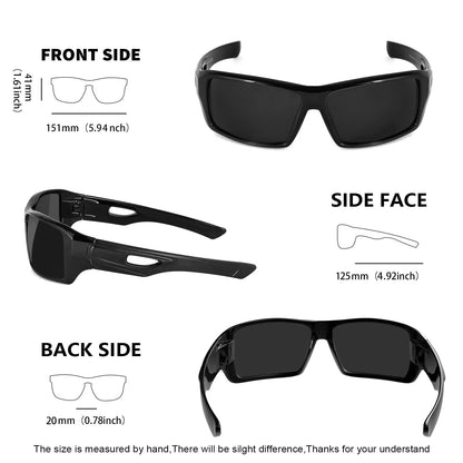 Polarized glasses Wrap Around Sports Sunglasses for Big Heads Men Women UV400 Sun Glasses 8232