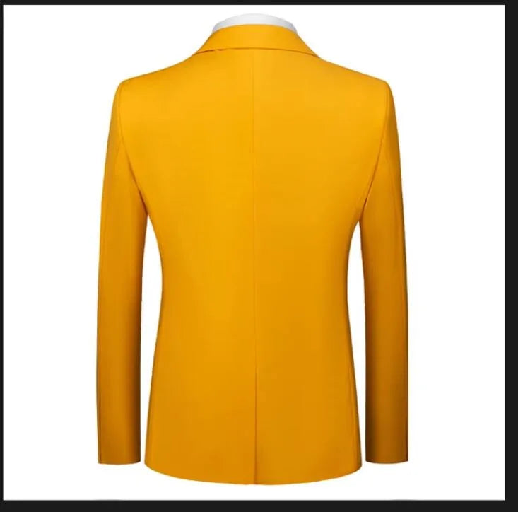New Male Solid Colour Formal Suit Jacket 21 Colours Available Men Wedding Prom Party Tuxedo Blazer Slim Fit Coats