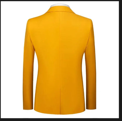 New Male Solid Colour Formal Suit Jacket 21 Colours Available Men Wedding Prom Party Tuxedo Blazer Slim Fit Coats