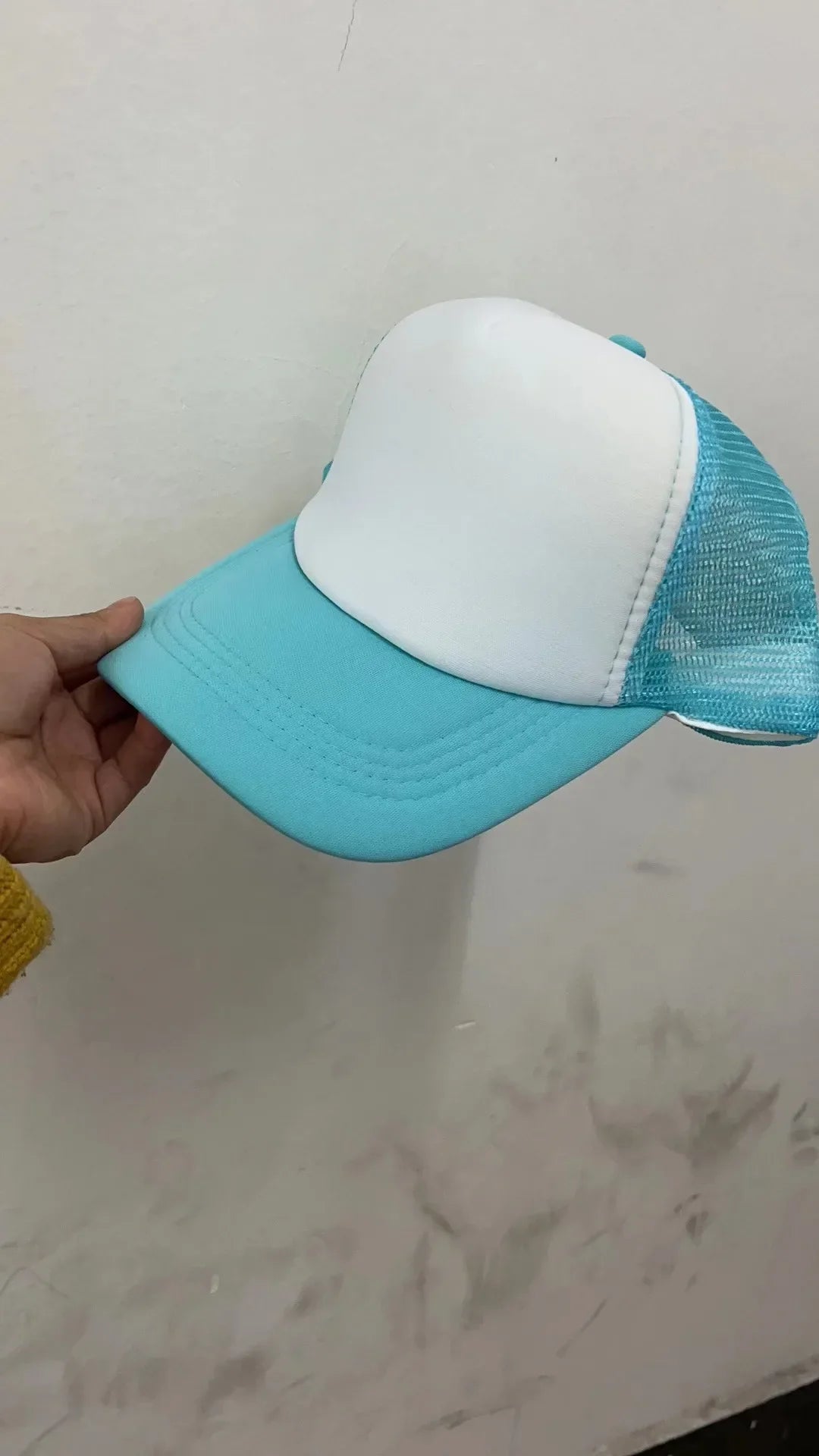 Unisex Cheaper 5 Panel Trucker Hat For Adult Summer Net Baseball Cap Men Women Sponge Mesh Adjustable Sun Hat Visor