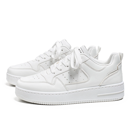 Spring and Summer Men's Shoes, New Breathable Sneakers, Men's Trendy and Versatile Thick-Soled White Shoes, Sports and Casual Sneakers