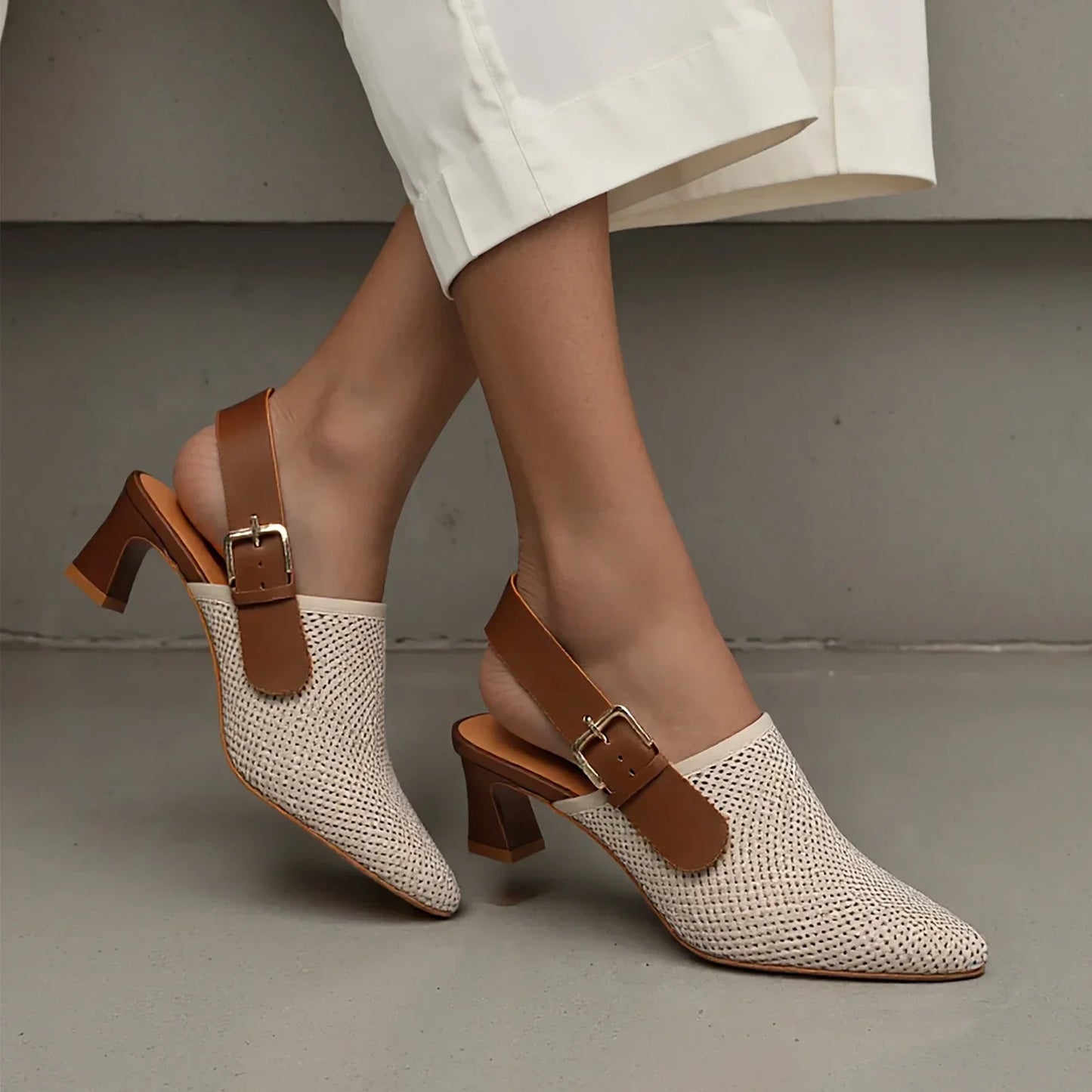 Sandals Women's High Heels Summer Cow Leather Comfortable Sandals Business girls