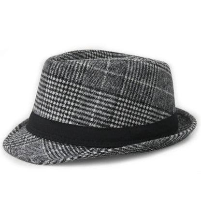Spring Summer Wool Wedding Hat for Mid-Aged Men Couple Fashion Autumn Winter Party Plaid Luxury Design Jazz Hat Fedora Hat Women