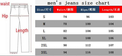 Straight Jeans Men Washed no hole Jean Spring Summer Boyfriend Jeans Streetwear Loose Cacual Designer Long Denim Pants Trousers