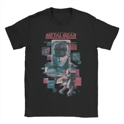 Men Women MGS1 Solid Snake Game T Shirt Metal Gear Cotton Tops Funny Short Sleeve O Neck Tees Classic T-Shirts