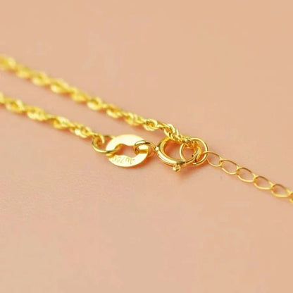 Authentic Real 18K Gold AU750 Twisted Bracelet Exquisite Delicate Gift Classic Present For Women Adjustable Fine Jewelry