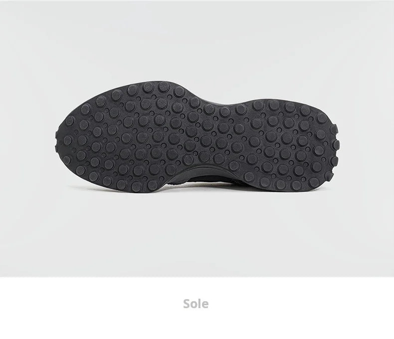 Spring Vintage Thick-soled Patchwork Black Sneakers Casual Breathable Jogging Shoes Low-top Lace-up Sporty Summer Shoes