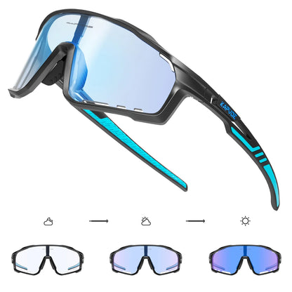 Color Photochromic Cycling Glasses MTB Sunglasses for Men Women Sport Speed Mountain Bike Bicycle Cycl Eyewear Goggle