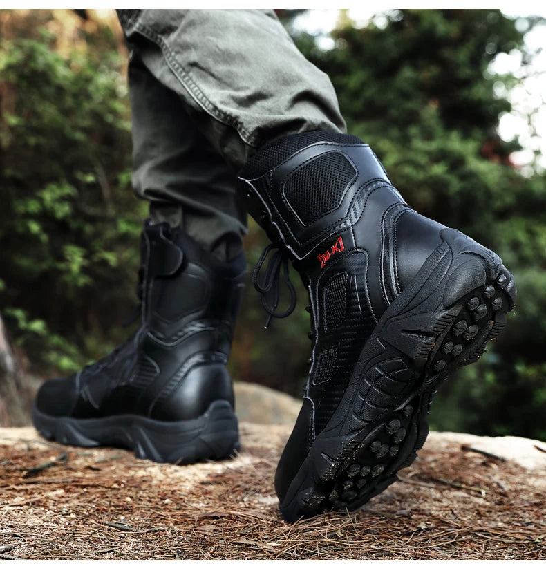 Outdoor Waterproof Safety Shoes Security Steel Toe Cap Men's Boots Working Steel Toe Anti-Smashing Men's Work Boots Size 47