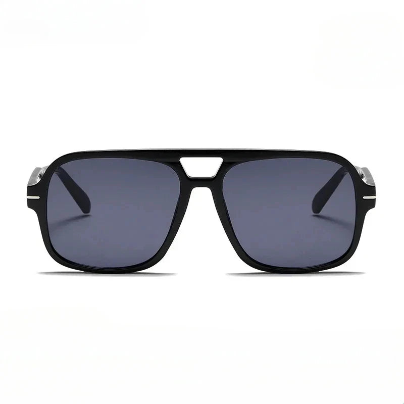 Double Bridge Square Aviator Sunglasses - UV400 Vintage Pilot Style, Retro Classic Sun Glasses for Men Women Unisex