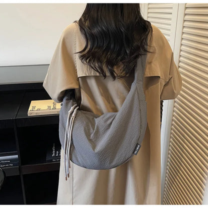 New Comfortable and Versatile Texture Hobo Bags Women Crossbody Bags Large Capacity Lightweight Casual Storage Bags Fashionable