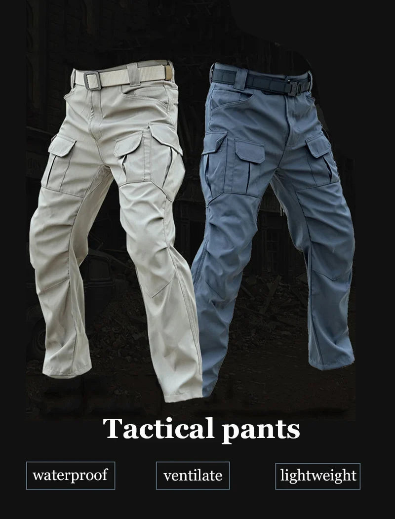 Men's Military Tactical Casual Pants Waterproof Combat Cargo Trousers Multi-pocket Casual Pant Outdoor Training Overalls Male