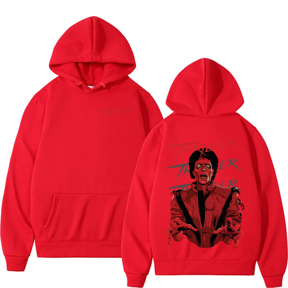 King of Pop Michael Jackson Thriller Hoodies Men's Women Harajuku Vintage Style Sweatshirts High Quality Casual Hoodie Pullovers