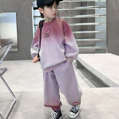 Print Sweatshirt Set Boy Autumn Winter Boys Sets Children's Clothing Top Bottom Costume Child Kids Clothes Suit Boy's 4 Years