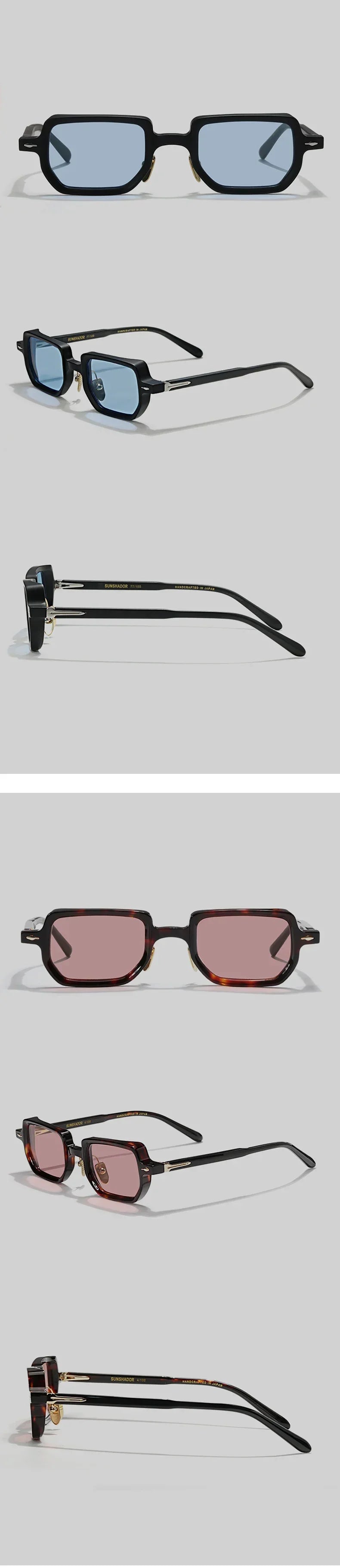 Fashion Luxury Brand  Man Sunglasses SASTATRE Handmade Square Small Frame Sunglasses Woman Outdoor UV400  Protection SUN GLASSES