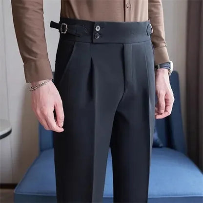 Yellow Men's Suit Pants, Fashion Slim Dress Trousers ,White Black Blue Green Pantalones Hombre Fall/Winter Male Pant, 2025 New