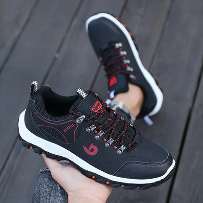 Hiking Boots Men's Black Sneakers Waterproof and Durable Mountaineering Shoes, Vulcanized Shoes for Men Size 39 48 Elegant Shoes