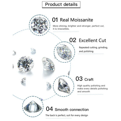1CT 5*7mm Oval Cut Moissanite Bracelet D Color 925 Silver Plated 18k Rose Gold Adjustable Fishing Line Women Hand Bracelets