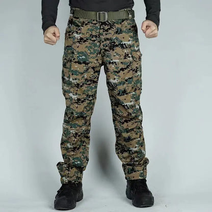 2024 new Tactical Cargo Pants Men Outdoor Waterproof SWAT Combat Camouflage Trousers Casual Multi Pocket Male Work Joggers