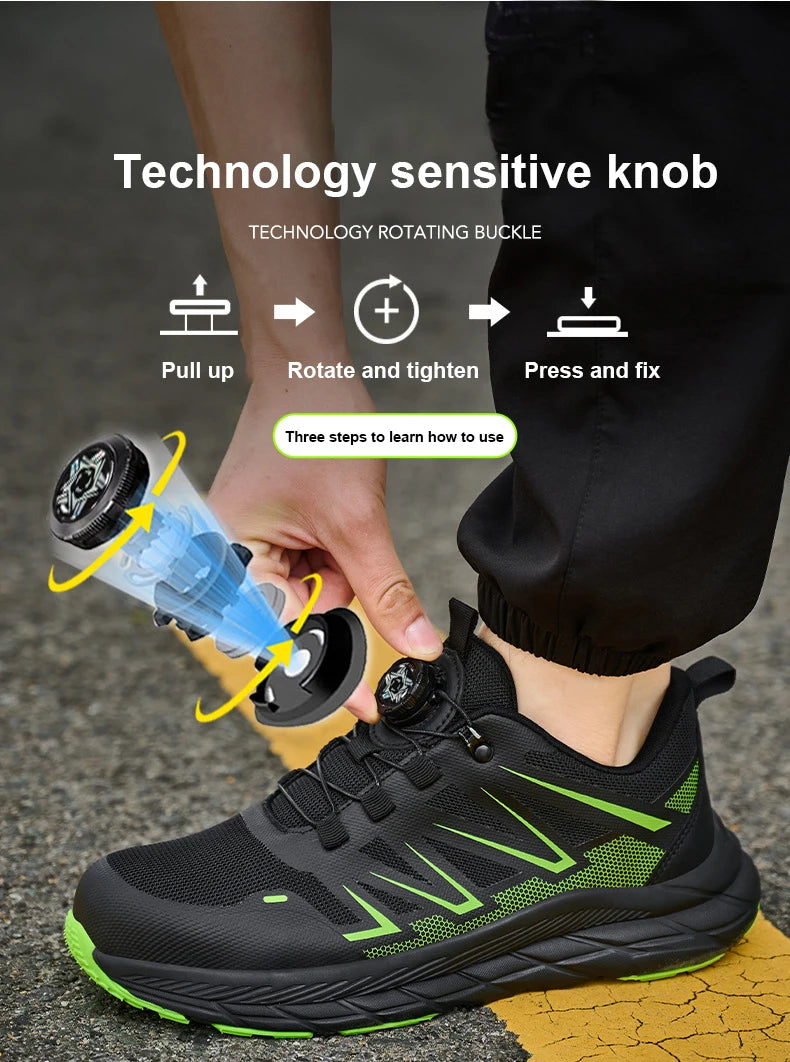 Men Safety Work Shoes Plastic Toe Safety Boots Fashion Lightweight Comfort Working Sneakers Anti-puncture Indestructible Shoes