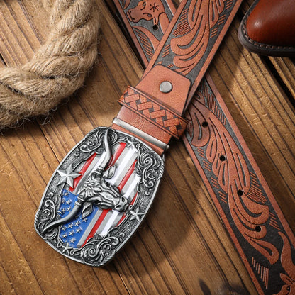 Vintage Meets Fashion! PU Alloy Buckle Belt, Suitable for Both Men and Women, to Create a Personalized Western Style