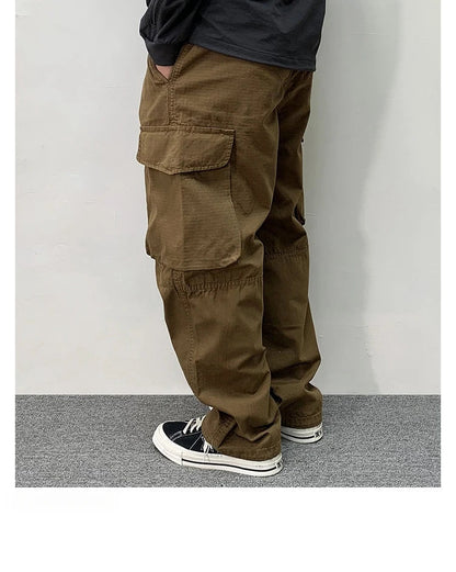 High Quality Cotton Cargo Pants Mens Clothing Plus Size Casual Pants Japanese Harajuku Casual Tactical Joggers Baggy Trousers