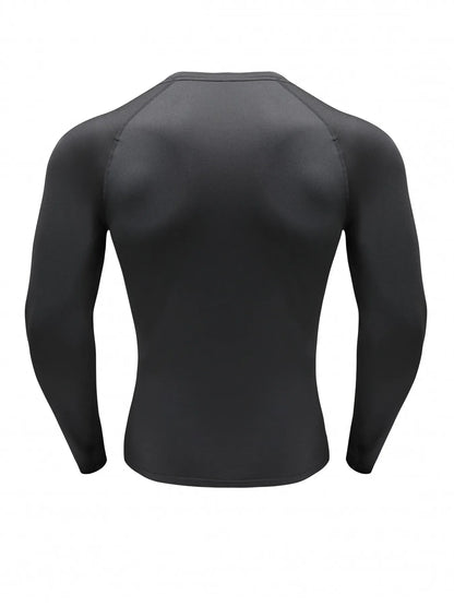 Men's Quick Dry Athletic Muscle Fit T-shirt, Men's Breathable Compression T-shirt, Comfy Top For Summer Sport