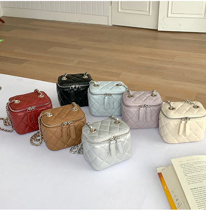 Mini Lingge Shoulder Bag Luxury Designer Bags for Women 2023 Fashion Chains Crossbody Bag Box Handbags Lipstick Coins Purses New