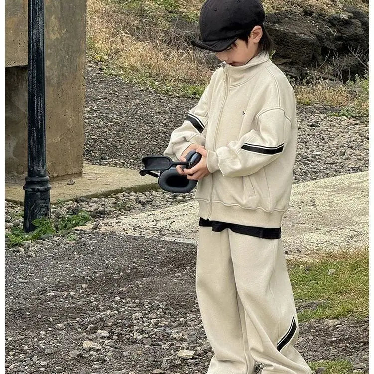 Coat Set Sweatshirt Children's Clothing Boy Sets Clothes 2025 Kids Top Bottom Boys Winter Child 7 12 Years Autumn Suit Boy's New