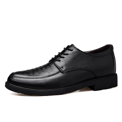 Luxury Brand Men Casual Flats Genuine Leather Business Oxford Shoes Antiskid Gentleman Shoes Crocodile Pattern Formal Dress Shoe