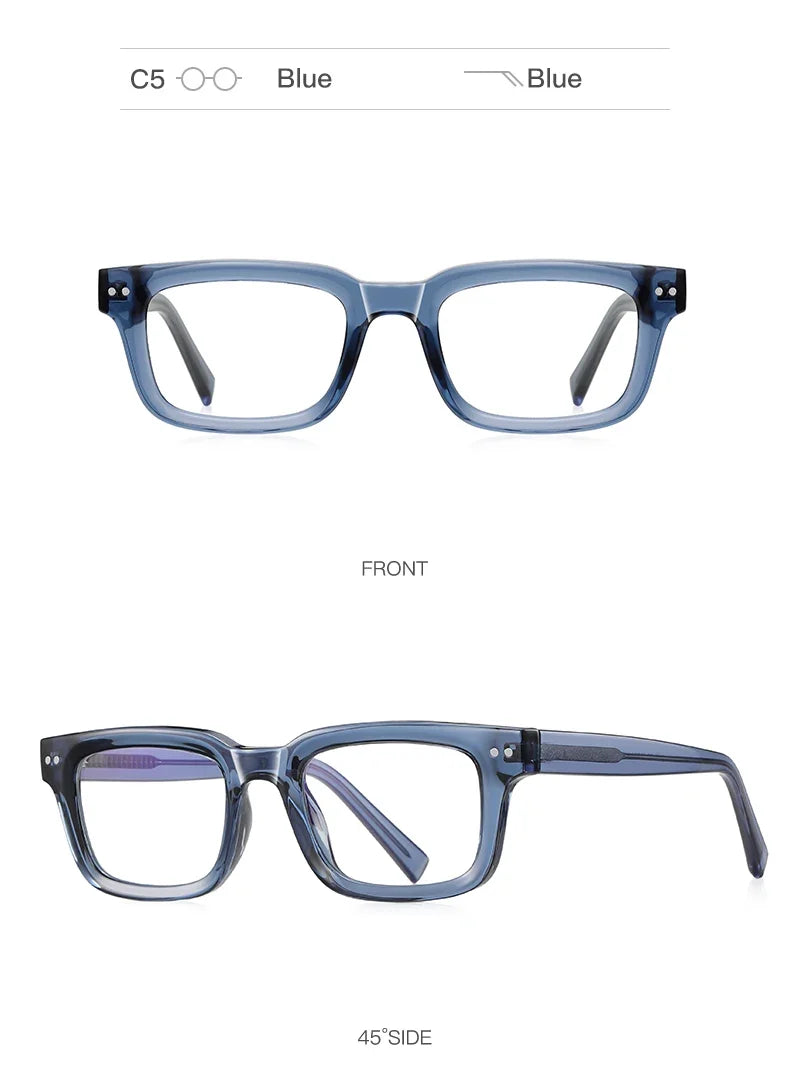 Men's glasses Square Classic Business Anti-Blue Light Reading Glasses Myopia Hyperopia Prescription Customized PFD2189