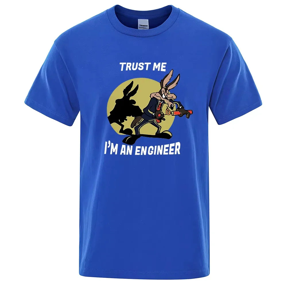 Men's Trust Me Im An Engineer T-shirt, Pure Cotton Vintage T-shirt, 2026 New Men's Cotton Tshirt ,men's Sports T-shirt