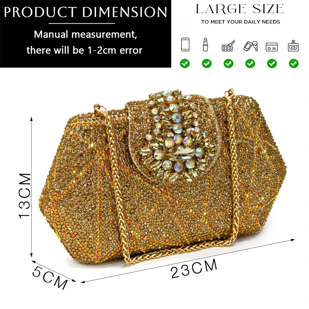 Nigerian Women Heel Party Ladies Italian Design Shoes And Bag Set Decorated with Rhinestone Handbag Wedding Party